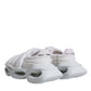 Dolce & Gabbana White Padded Fabric Low Top Sneakers Shoes