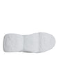 Dolce & Gabbana White Padded Fabric Low Top Sneakers Shoes