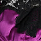 Dolce & Gabbana Purple Silk Underwired Balconette Bra Underwear