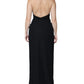 Emporio Armani Black Sleeveless Halter Sheath Long Gown Dress