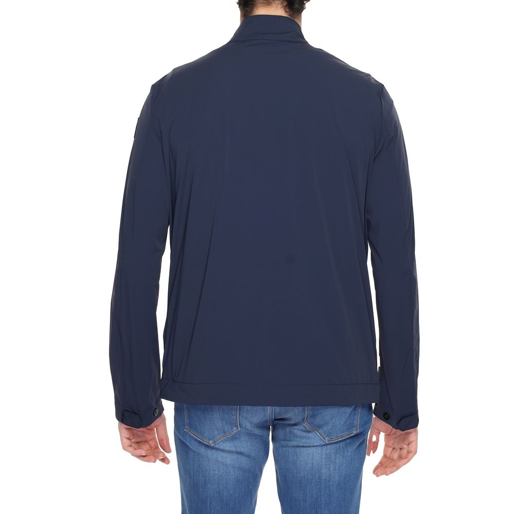 Suns Blue Nylon Full-Length Jacket