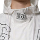 Dolce & Gabbana White Hooded Parka Polyester Trench Coat Jacket