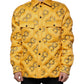 Dolce & Gabbana Yellow Logo Padded Buttoned Blouson Jacket