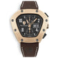 Lamborghini Black Leather Dress Watch