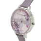 Olivia Burton Gray Artificial Leather Dress Watch