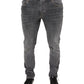 Dolce & Gabbana Dark Gray Cotton Stretch Skinny Denim Jeans