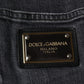 Dolce & Gabbana Dark Gray Tattered Cotton Skinny Denim Jeans