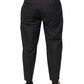 Dolce & Gabbana Black Crown Cotton Dress Pants