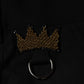 Dolce & Gabbana Black Crown Cotton Dress Pants
