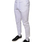 Dolce & Gabbana White Cotton Skinny Dress Pants