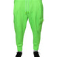 Dolce & Gabbana Neon Green Polyester Cargo Jogger Sweatpants Pants