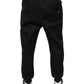 Dolce & Gabbana Black Modal DG Logo Jogger Men Sweatpants Pants
