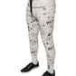 Dolce & Gabbana White Printed Cotton Jogger Sweatpants Pants