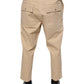 Don The Fuller Beige HOUSTON Men Cropped Dress Pants