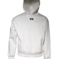 Dolce & Gabbana White D&G Logo Hooded Men Sweatshirt Sweater