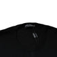 Dolce & Gabbana Black Cashmere Crew Neck Pullover Sweater
