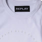 Replay White Embossed Logo Crew Neck Men Sweatshirt Sweater