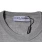 Dolce & Gabbana Light Gray Wool Crew Neck Pullover Sweater