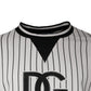 Dolce & Gabbana Black White Stripes Logo Sweatshirt Sweater