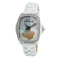 Chronotech White Leather Dress Watch