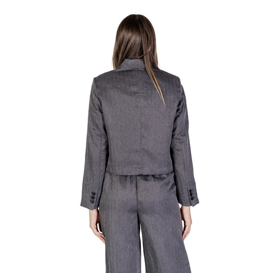 Jacqueline De Yong Gray Polyester Blazer