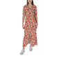 B.Young Red Viscose Long Dress
