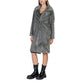 ICHI Black Polyester Coat