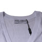 Dolce & Gabbana White Logo Cotton Vneck Short Sleeve T-shirt