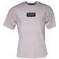 Dolce & Gabbana Beige Logo Cotton Blend Crew Neck T-shirt