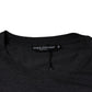 Dolce & Gabbana Gray Logo Patch Cotton Crew Neck T-shirt