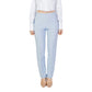 Sandro Ferrone Blue Polyester Dress Pants