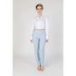 Sandro Ferrone Blue Polyester Dress Pants
