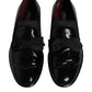 Dolce & Gabbana Black Leather Loafers Men Formal Dress Shoes