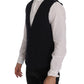 Dolce & Gabbana Black STAFF Wool Striped Vest