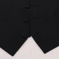 Dolce & Gabbana Black STAFF Wool Striped Vest