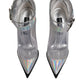 Dolce & Gabbana Silver Iridescent Pointed Short Boots Shoes