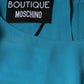 Boutique Moschino Blue Round Neckline Long Sleeves Blouse Top