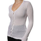Dolce & Gabbana White Silk Button Down Cardigan Sweater