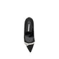 Manolo Blahnik Black Asapump Satin Pumps