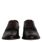Dolce & Gabbana Black Calfskin Leather Derby Men Dress Shoes