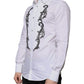 Dolce & Gabbana White Slim Fit Baroque GOLD Men Dress Shirt