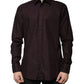 Dolce & Gabbana Purple Cotton Slim Fit MARTINI Dress Shirt