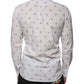 Dolce & Gabbana White Printed Cotton Slim Fit Men Dress Shirt