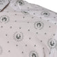 Dolce & Gabbana White Printed Cotton Slim Fit Men Dress Shirt