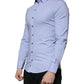 Dolce & Gabbana Light Blue Cotton Slim Fit SICILIA Dress Shirt
