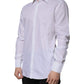 Dolce & Gabbana White Cotton Slim Fit Formal GOLD Dress Shirt