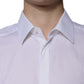 Dolce & Gabbana White Cotton Slim Fit Formal GOLD Dress Shirt