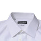 Dolce & Gabbana White Cotton Slim Fit Formal GOLD Dress Shirt