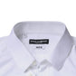 Dolce & Gabbana White Cotton Slim Fit Men MARTINI Dress Shirt