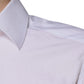 Dolce & Gabbana White Cotton Slim Fit Men GOLD Dress Shirt